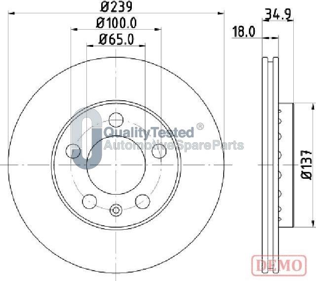 Japanparts DI0945JM - Discofreno autozon.pro