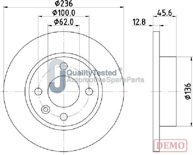 Japanparts DI0946JM - Discofreno autozon.pro