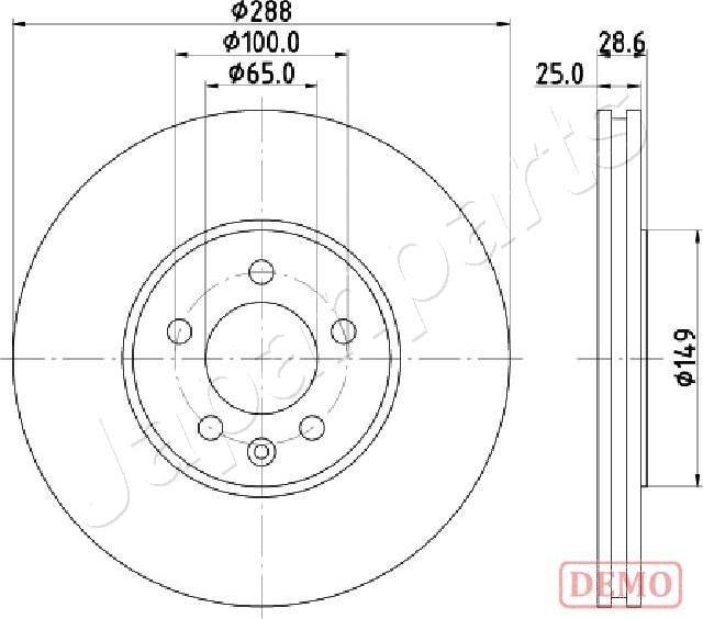 Japanparts DI-0950C - Discofreno autozon.pro