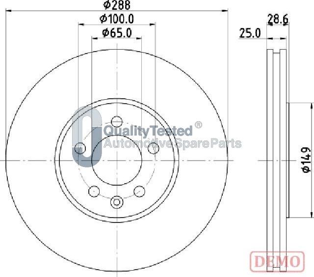 Japanparts DI0950JM - Discofreno autozon.pro