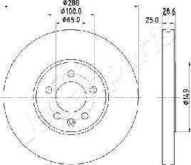 Japanparts DI-0950 - Discofreno autozon.pro