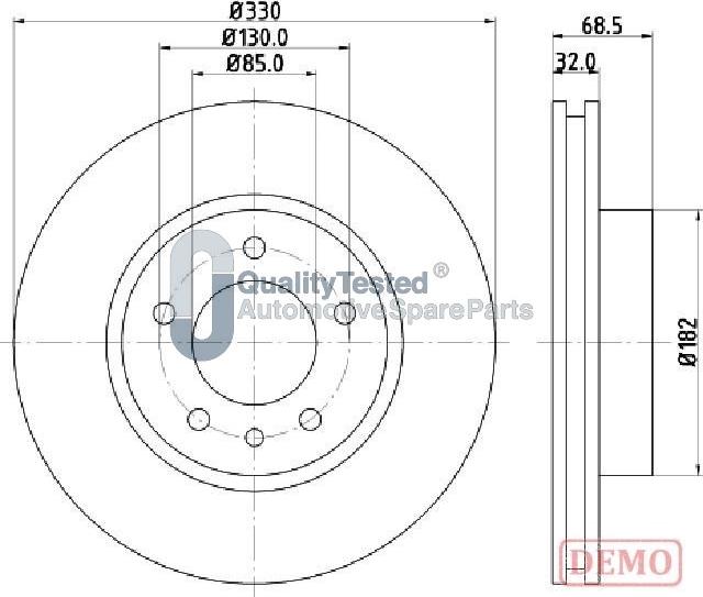 Japanparts DI0957JM - Discofreno autozon.pro