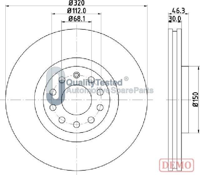 Japanparts DI0909JM - Discofreno autozon.pro