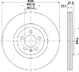 Japanparts DI-0900 - Discofreno autozon.pro