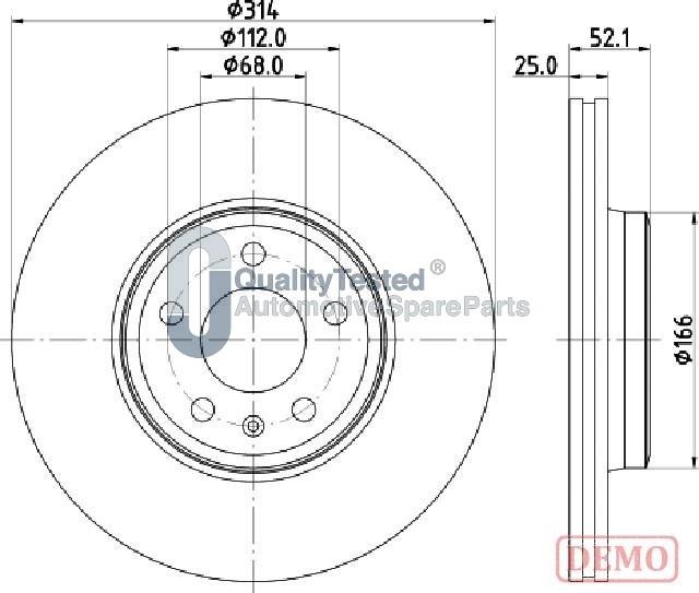 Japanparts DI0916JM - Discofreno autozon.pro