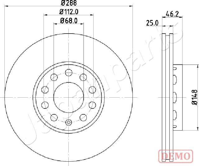 Japanparts DI-0910C - Discofreno autozon.pro