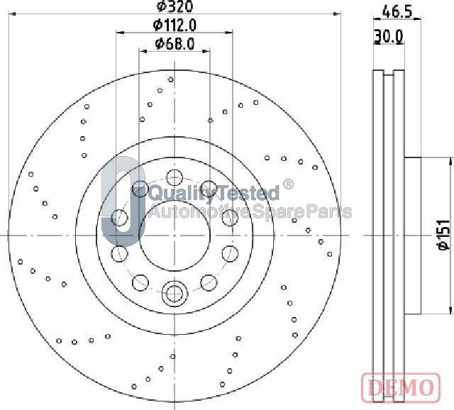 Japanparts DI0913JM - Discofreno autozon.pro