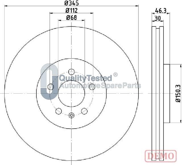 Japanparts DI0912JM - Discofreno autozon.pro