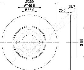 Japanparts DI-0939 - Discofreno autozon.pro