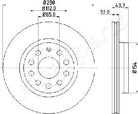 Japanparts DI-0934 - Discofreno autozon.pro