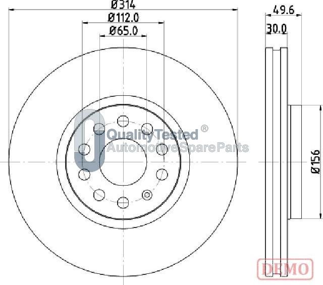 Japanparts DI0933JM - Discofreno autozon.pro