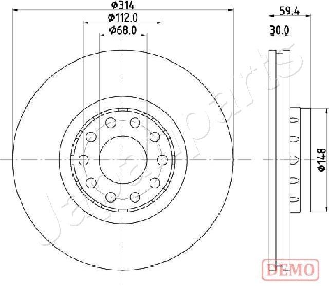 Japanparts DI-0924C - Discofreno autozon.pro