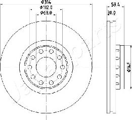 Japanparts DI-0924 - Discofreno autozon.pro