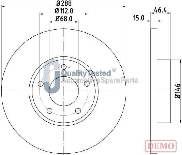 Japanparts DI0923JM - Discofreno autozon.pro