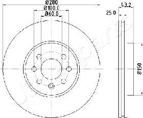 Japanparts DI-0422 - Discofreno autozon.pro