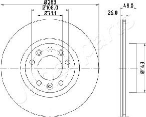 Japanparts DI-0634 - Discofreno autozon.pro