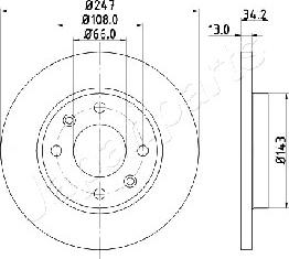 Japanparts DI-0630 - Discofreno autozon.pro