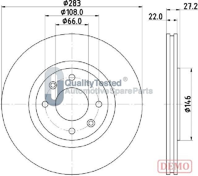 Japanparts DI0626JM - Discofreno autozon.pro