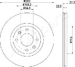 Japanparts DI-0626 - Discofreno autozon.pro