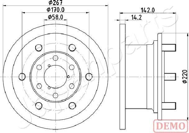 Japanparts DI-0254C - Discofreno autozon.pro