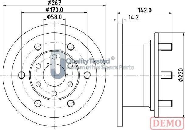 Japanparts DI0254JM - Discofreno autozon.pro