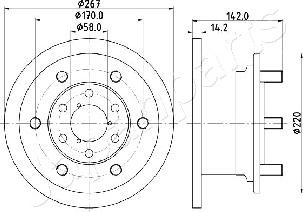 Japanparts DI-0254 - Discofreno autozon.pro