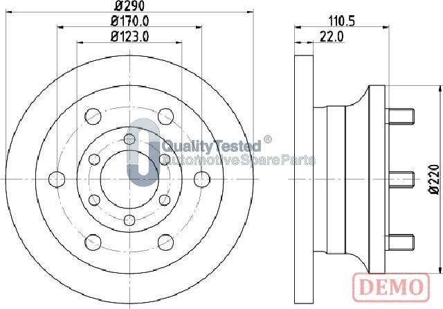 Japanparts DI0256JM - Discofreno autozon.pro