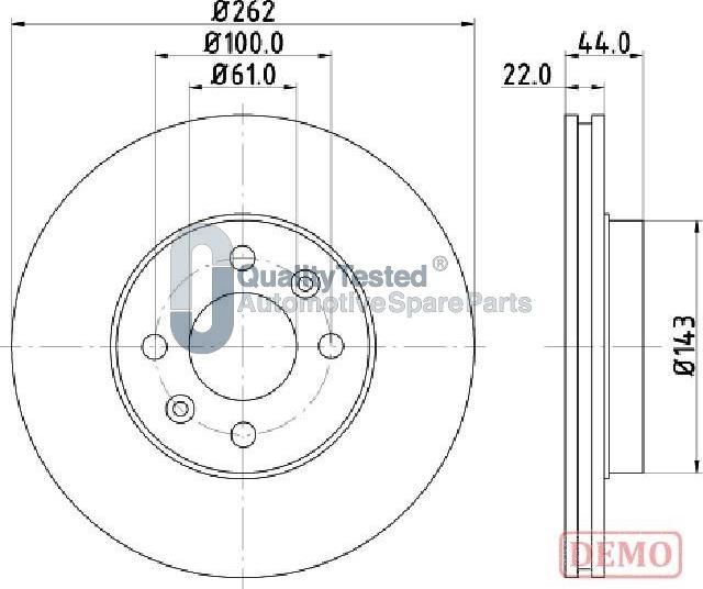 Japanparts DI0709JM - Discofreno autozon.pro