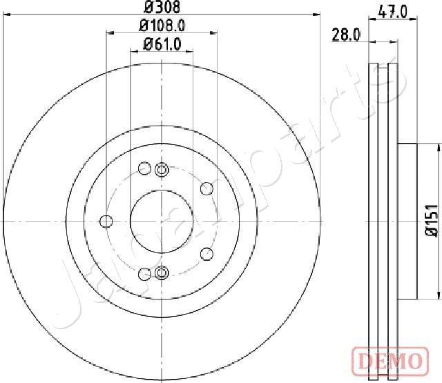 Japanparts DI-0703C - Discofreno autozon.pro