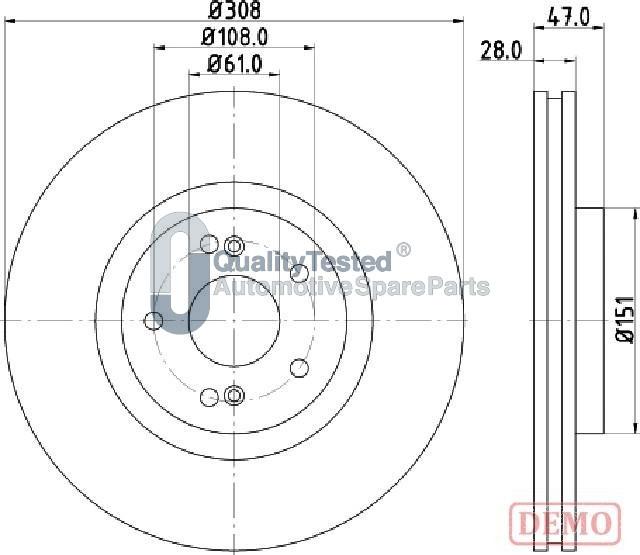 Japanparts DI0703JM - Discofreno autozon.pro