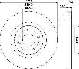 Japanparts DI-0702 - Discofreno autozon.pro