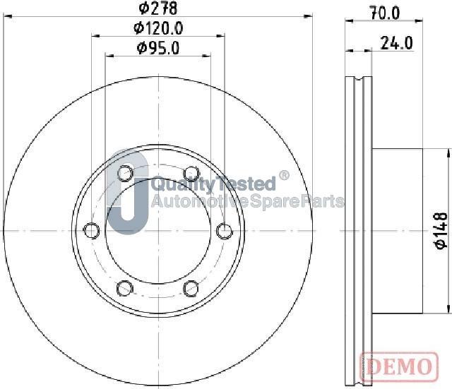 Japanparts DI0715JM - Discofreno autozon.pro