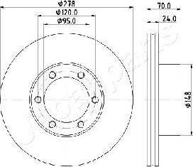 Japanparts DI-0715 - Discofreno autozon.pro