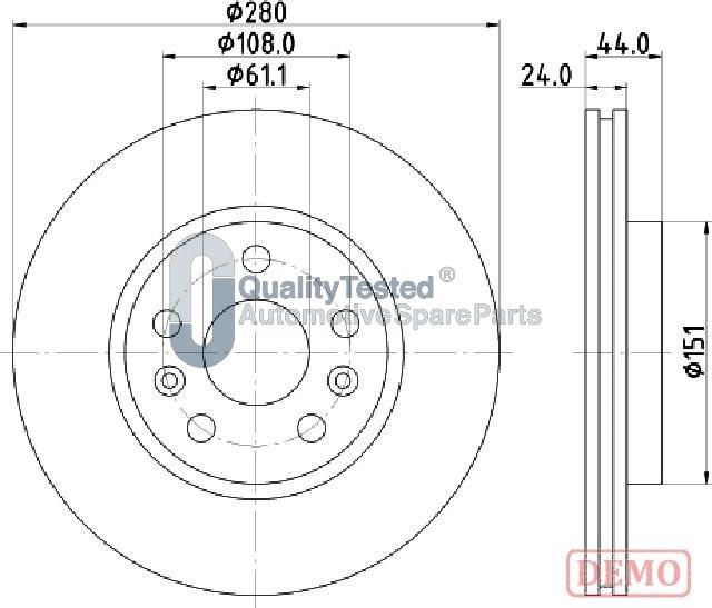 Japanparts DI0716JM - Discofreno autozon.pro