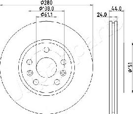 Japanparts DI-0716 - Discofreno autozon.pro