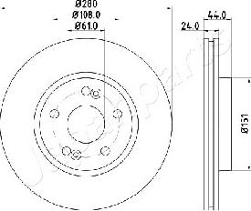 Japanparts DI-0710 - Discofreno autozon.pro