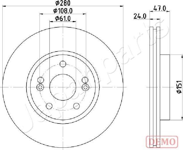 Japanparts DI-0711C - Discofreno autozon.pro