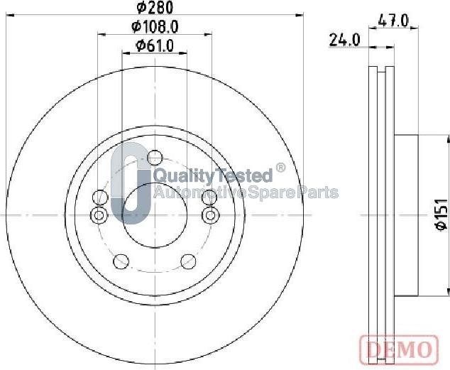 Japanparts DI0711JM - Discofreno autozon.pro