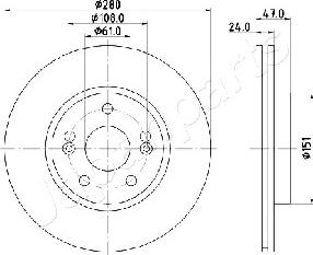 Japanparts DI-0711 - Discofreno autozon.pro