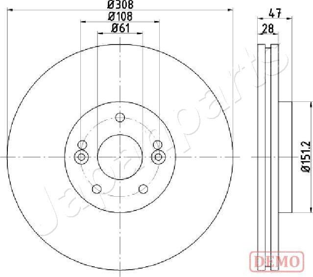 Japanparts DI-0713C - Discofreno autozon.pro