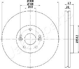 Japanparts DI-0713 - Discofreno autozon.pro