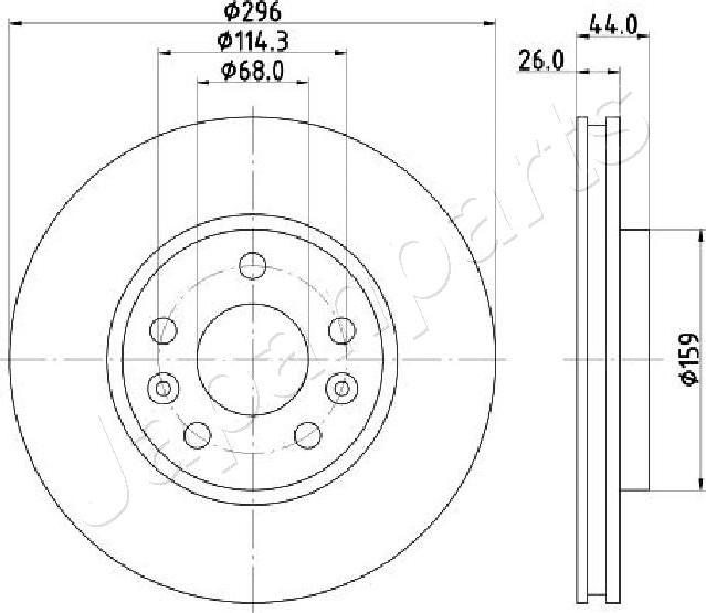 Japanparts DI-1000C - Discofreno autozon.pro