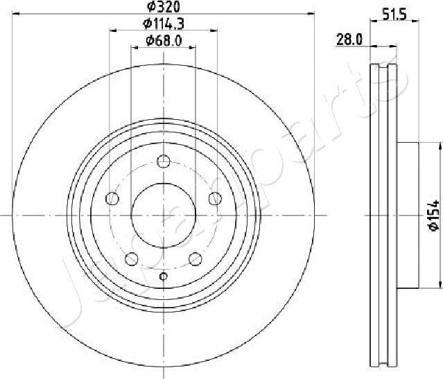 Japanparts DI-368C - Discofreno autozon.pro