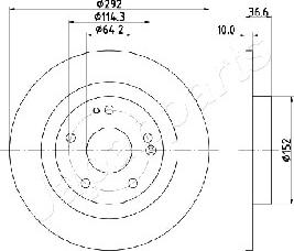 Japanparts DP-427 - Discofreno autozon.pro