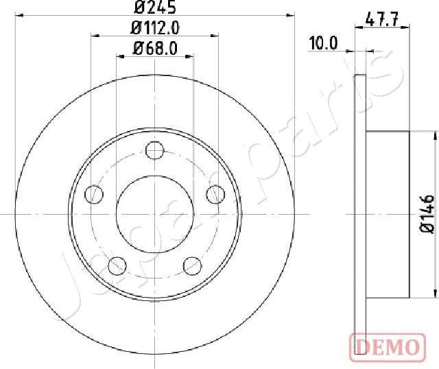 Japanparts DP-0905C - Discofreno autozon.pro