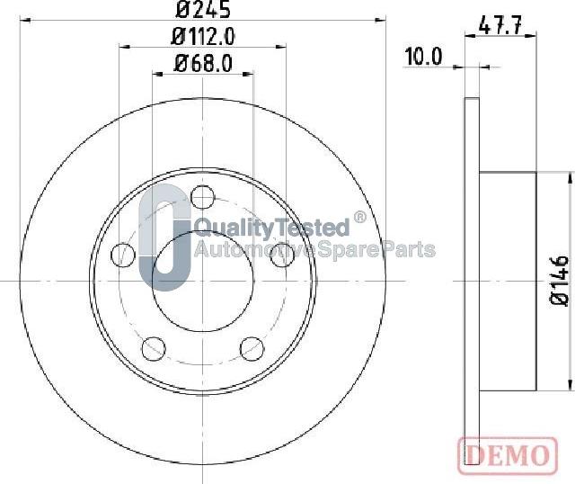 Japanparts DP0905JM - Discofreno autozon.pro