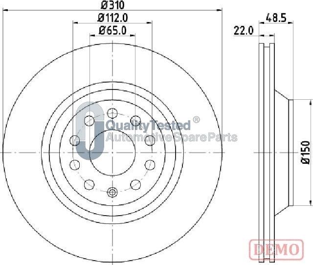 Japanparts DP0903JM - Discofreno autozon.pro