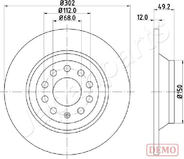 Japanparts DP-0915C - Discofreno autozon.pro