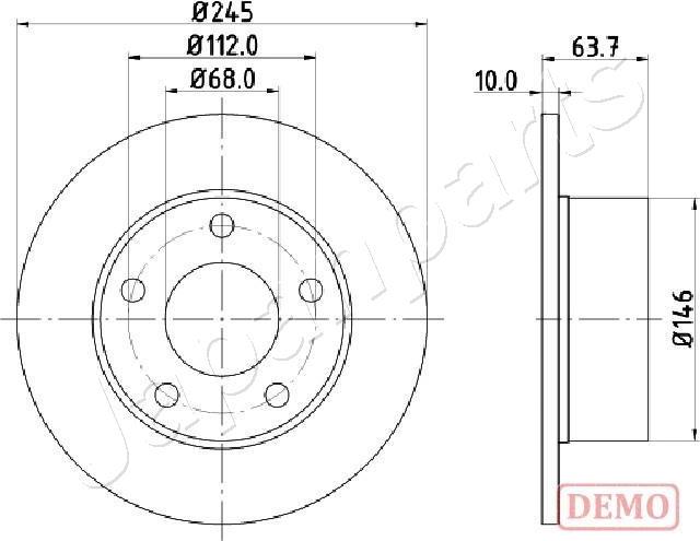 Japanparts DP-0912C - Discofreno autozon.pro