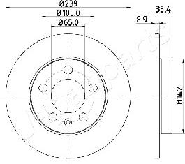 Japanparts DP-0933 - Discofreno autozon.pro